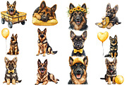Cute German Shepherds Dog Clipart, an Illustration by Designworld (Thumbnail 3 of 5)