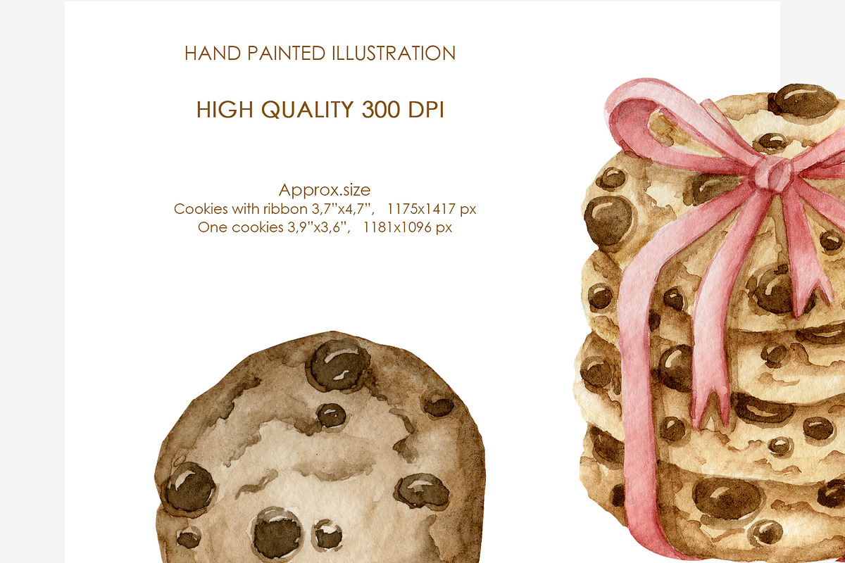 Watercolor cookies clipart, a Food Illustration by AquarelleSpace (Photo 4 of 4)