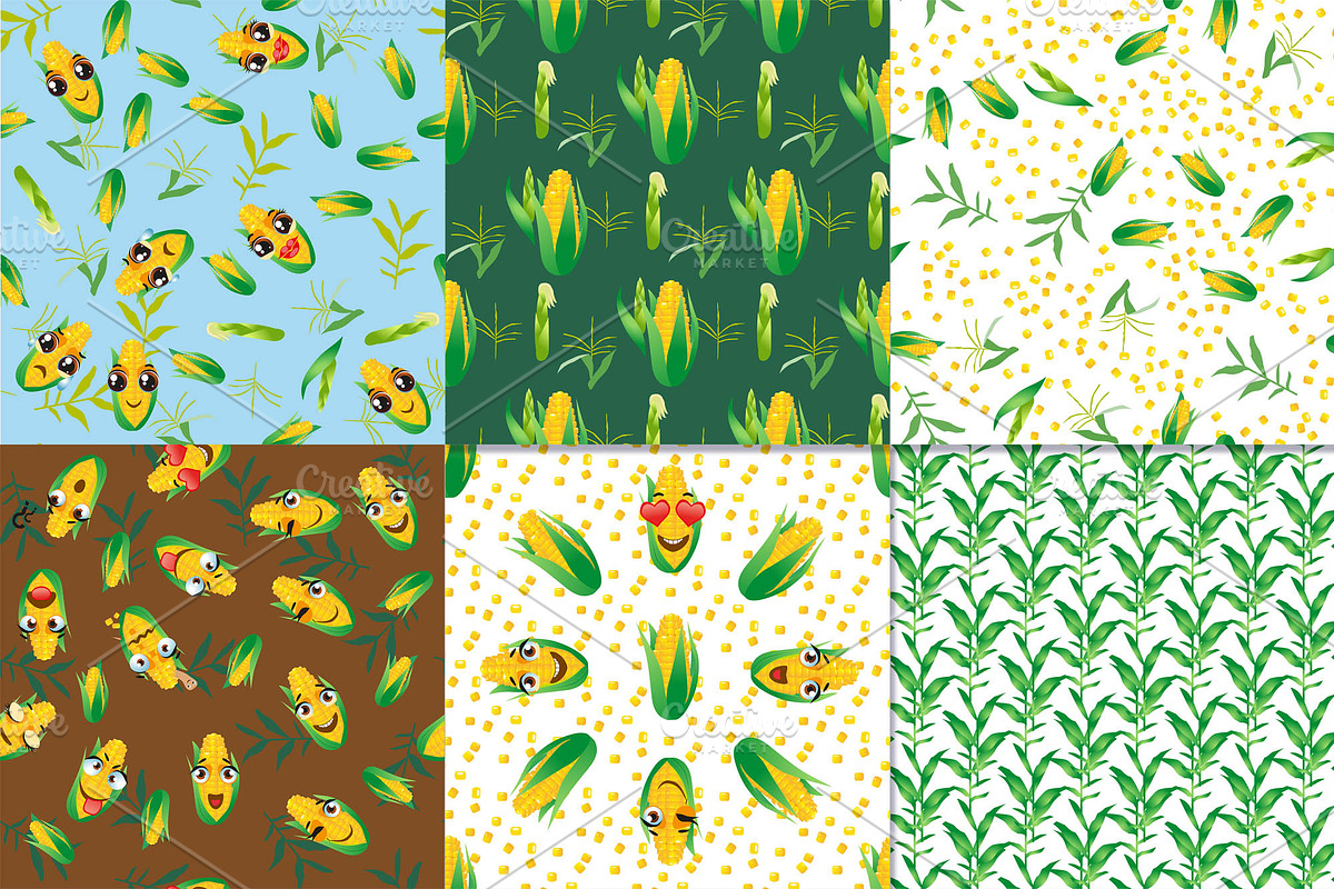 Corn emoticons, a Decorative Illustration by Watercolor fantasy (Photo 3 of 5)