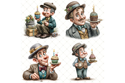 Birthday Man Clipart JPG, an Illustration by Memories By Lea (Thumbnail 5 of 19)