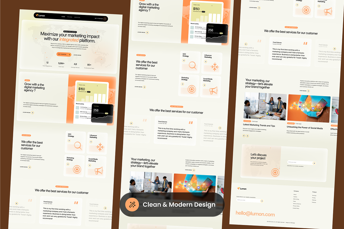 Marketing Agency Landing Page, a Landing Page Template by SLAB! Design (Photo 3 of 3)