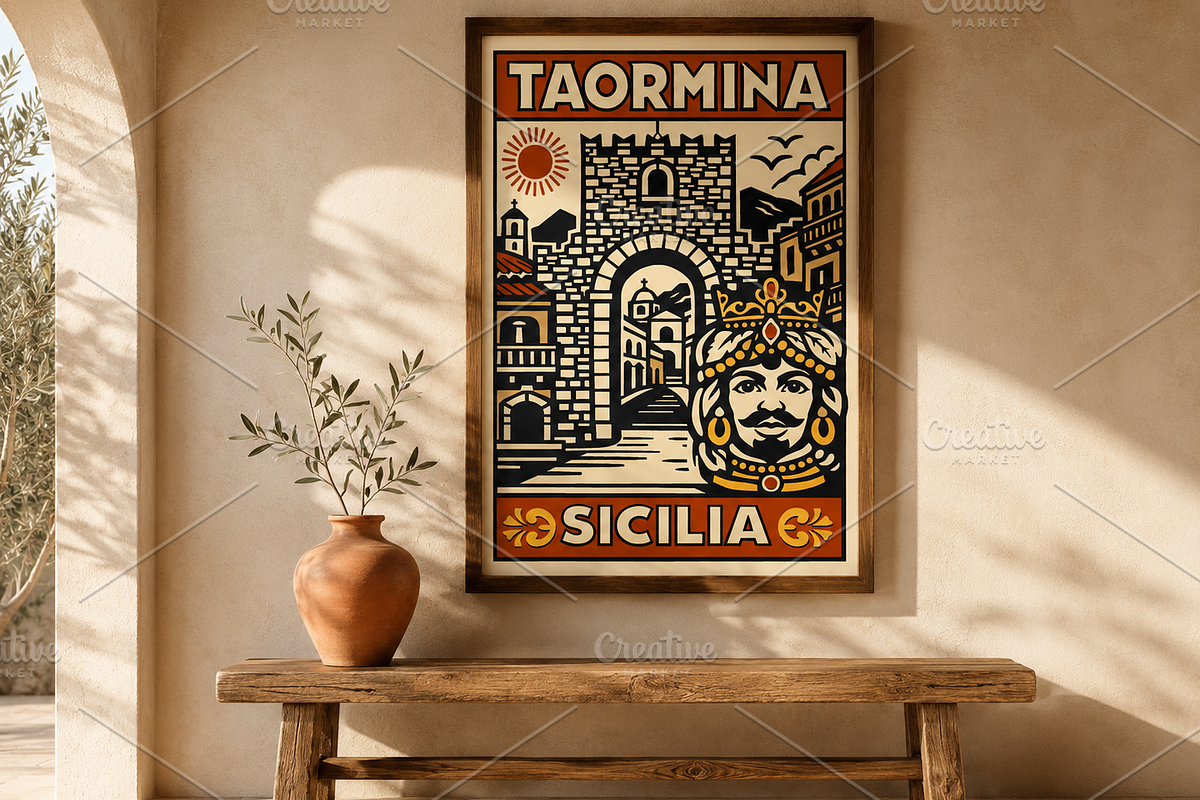 Taormina Sicily Travel Poster, a Wallpaper Photo by rarrarorro (Photo 1 of 6)