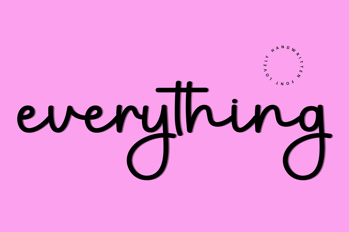 Everything, a Handwritten Font by InermediaSTUDIO (Photo 1 of 8)