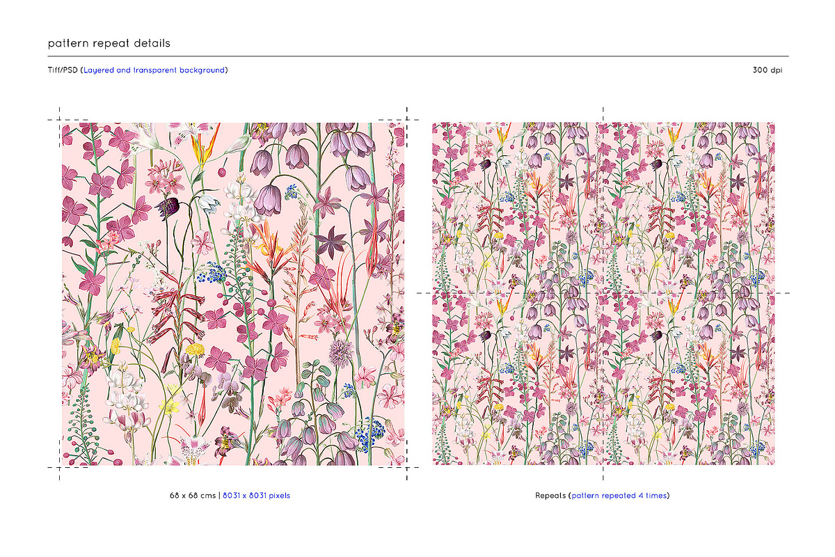 Jardin de Printemps Prints & Motifs, a Pattern Graphic by TSTUDIO (Photo 8 of 10)