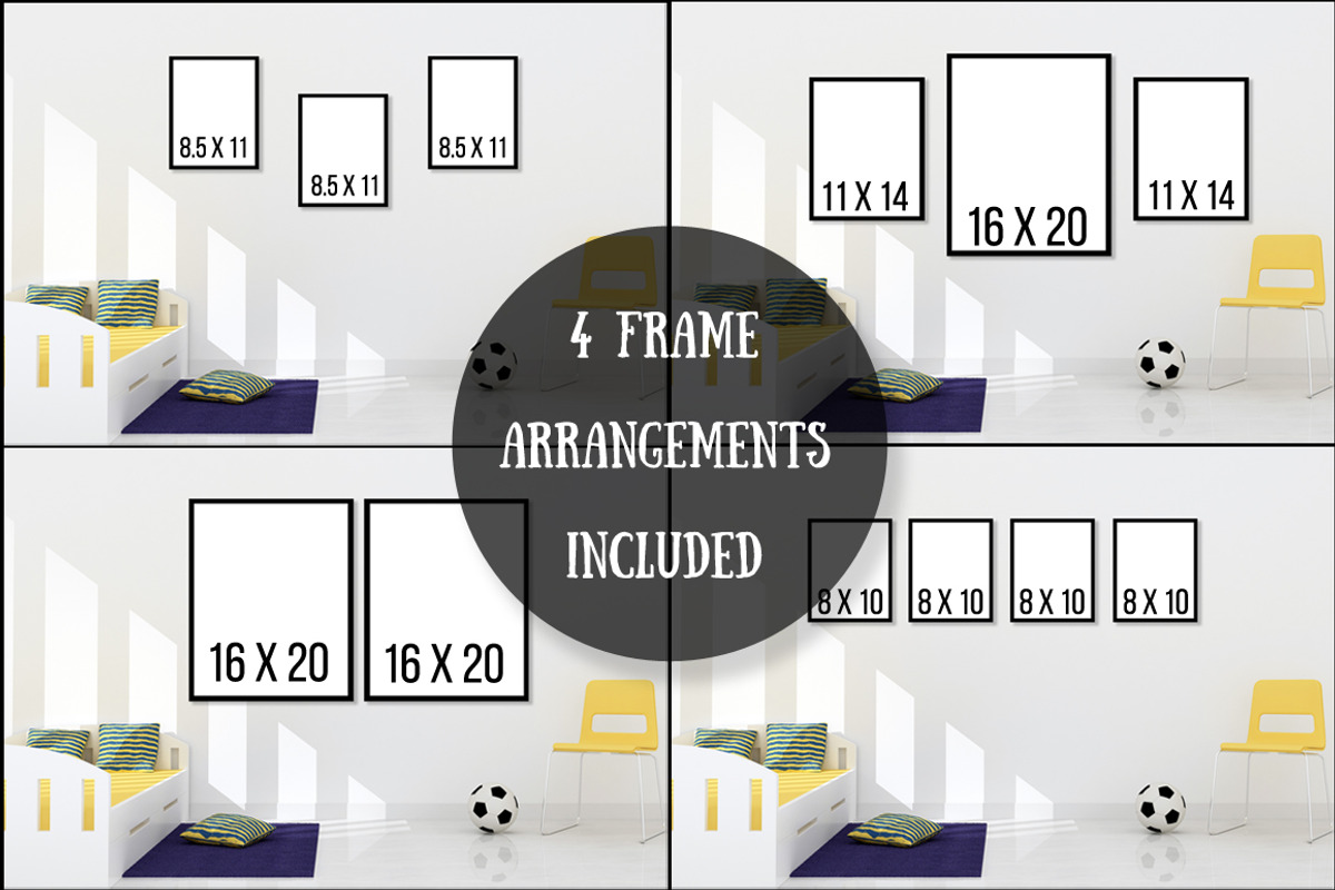 Kids Room Wall frame Mock-up, a Mockup by aivos (Photo 2 of 3)