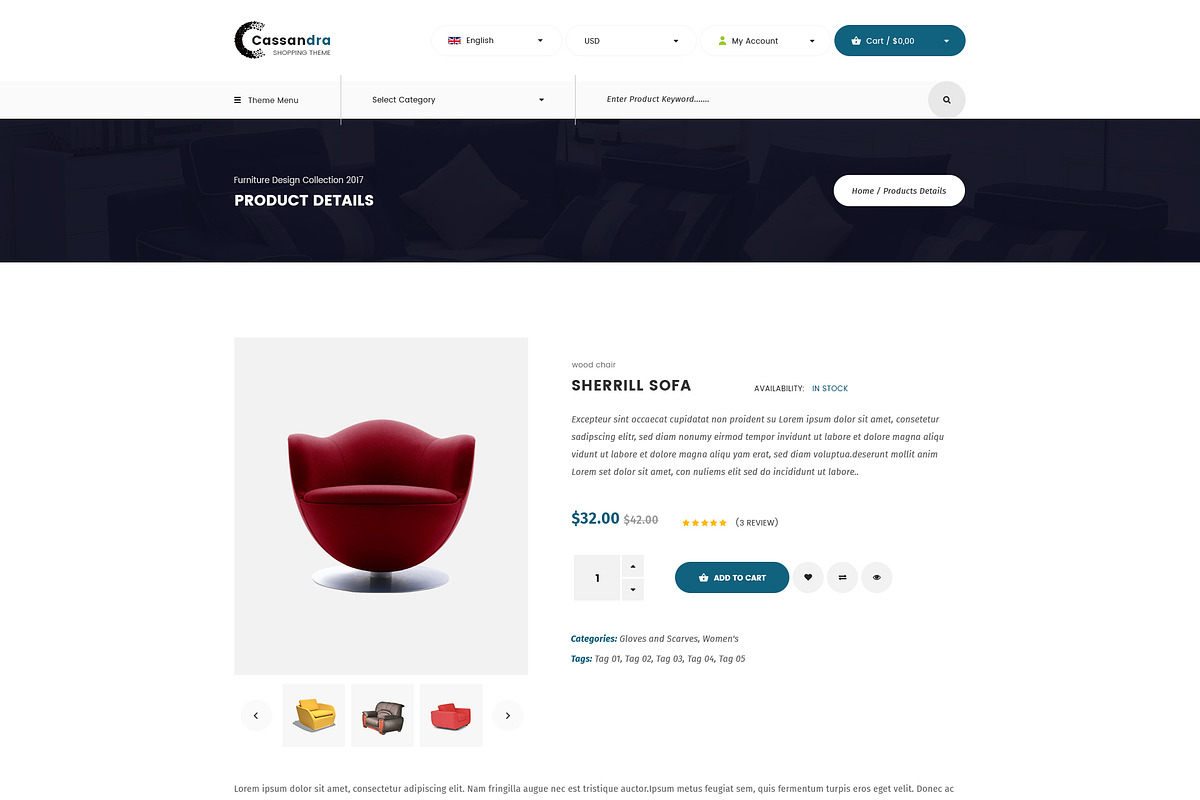 Cassandra - Furniture - Muse Theme, a Websites & App Template by DigitalCenturySF (Photo 8 of 11)