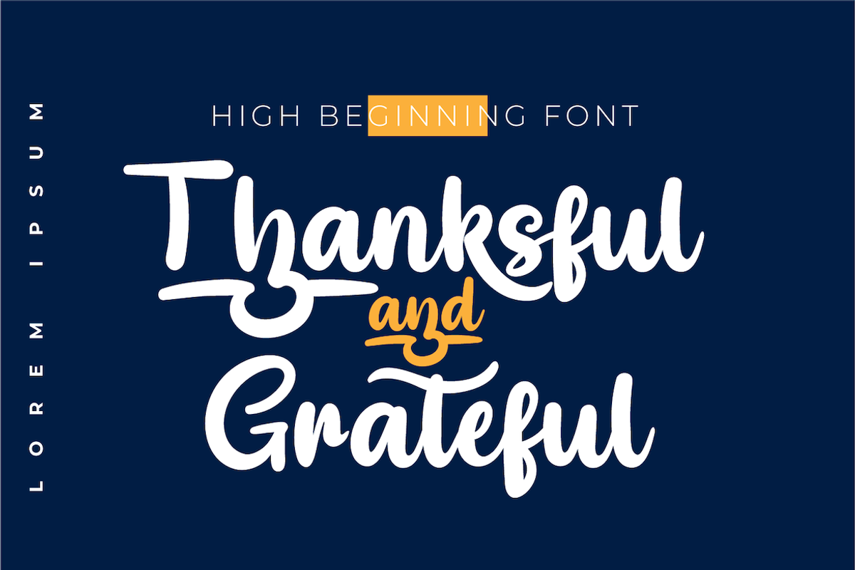 High Beginning, a Script Font by twinstd (Photo 2 of 13)