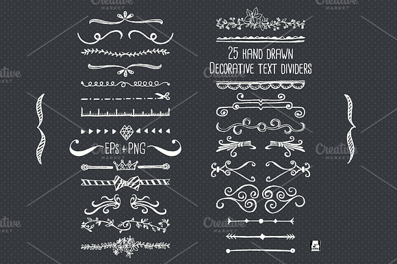 Chalkboard Text Divider Clip Art preview 3