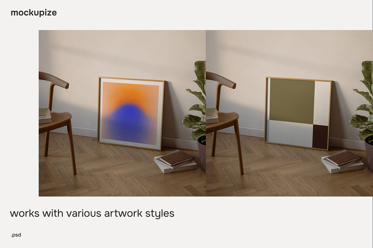 Square Leaning Frame Mockup 1x1, a Household Mockup by mockupize (Photo 5 of 7)