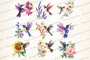 Hummingbird With Flowers Sublimation, an Illustration by DreamCafeArt (Thumbnail 4 of 5)