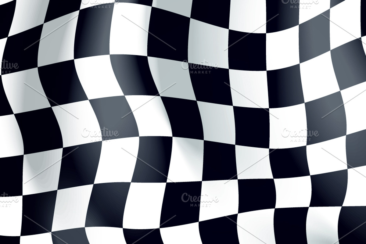 Waving Racing Or Finish Flag, a Background Graphic by Black White Mouse Design
