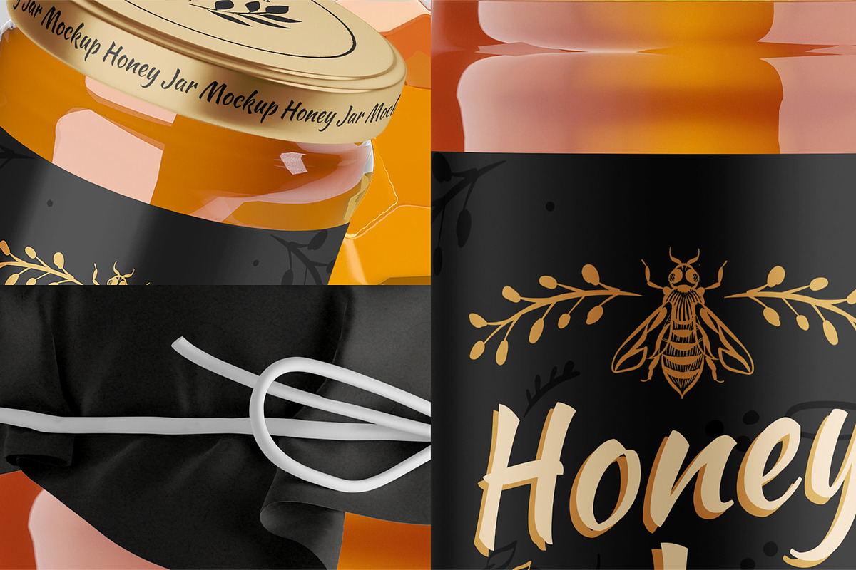 Honey Glass Jar Mockup Set, a Packaging Mockup by Graphic Bird (Photo 6 of 7)