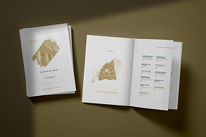 Clean Artistic Restaurant Menu