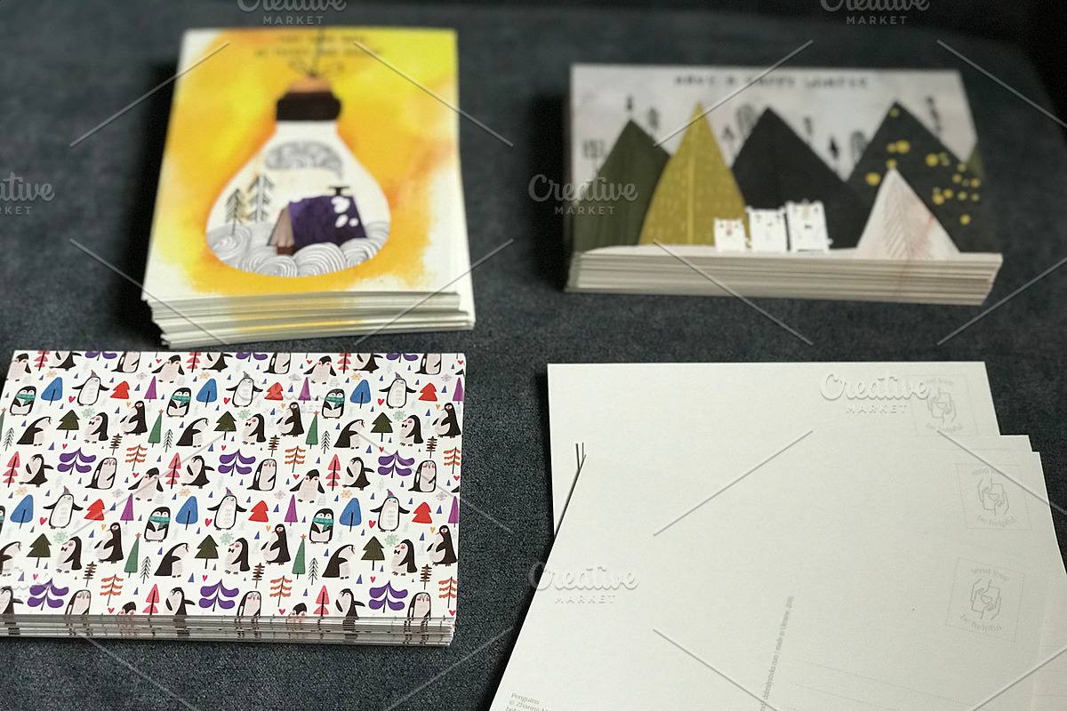 12 Christmas Postcards, an Animal Illustration by Ovocheva (Photo 10 of 12)