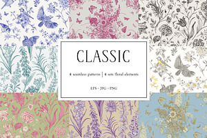 Classic. Seamless Patterns