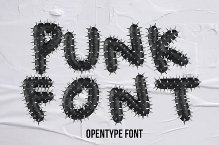 Punk Font, a Font by Handmadefont
