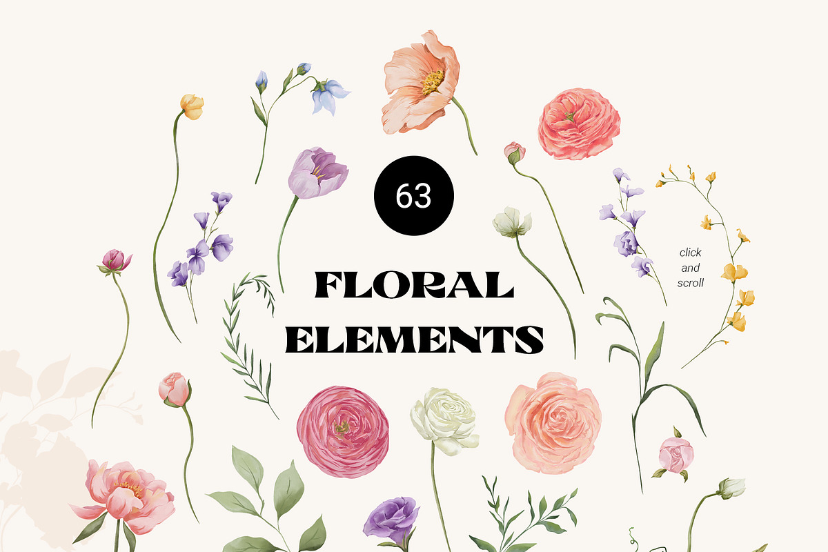 SPRING watercolor floral set, a Decorative Illustration by Yuliia Lashevska (Photo 12 of 14)
