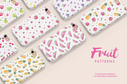 Watercolor Fruit Patterns, a Pattern Graphic by Spirit of Colors (Thumbnail 1 of 8)