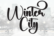 Winter City | Script Font, a Handwritten Font by Scratchones (Thumbnail 1 of 9)