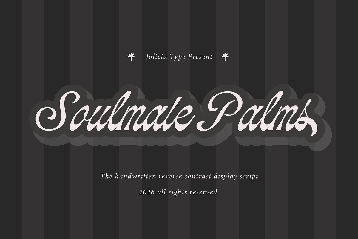 Soulmate Palms | Vintage Script, a Script Font by Jolicia Type (Photo 1 of 12)
