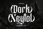 Dork Neytal | Black Metal Font, a Blackletter Font by Denustudios (Thumbnail 1 of 12)