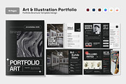 Modern Illustration Portfolio Brochu, a Brochure Template by twinstd (Thumbnail 1 of 6)