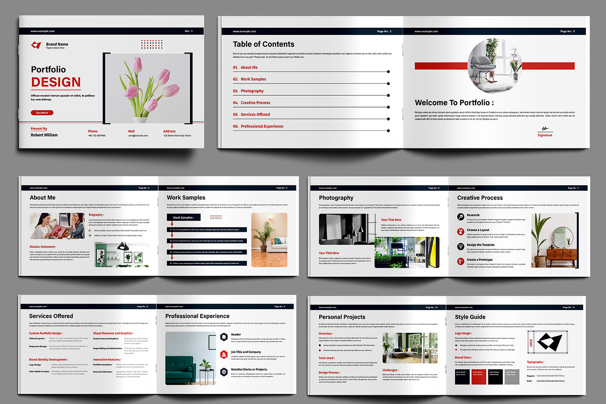Minimal Portfolio Design Layout