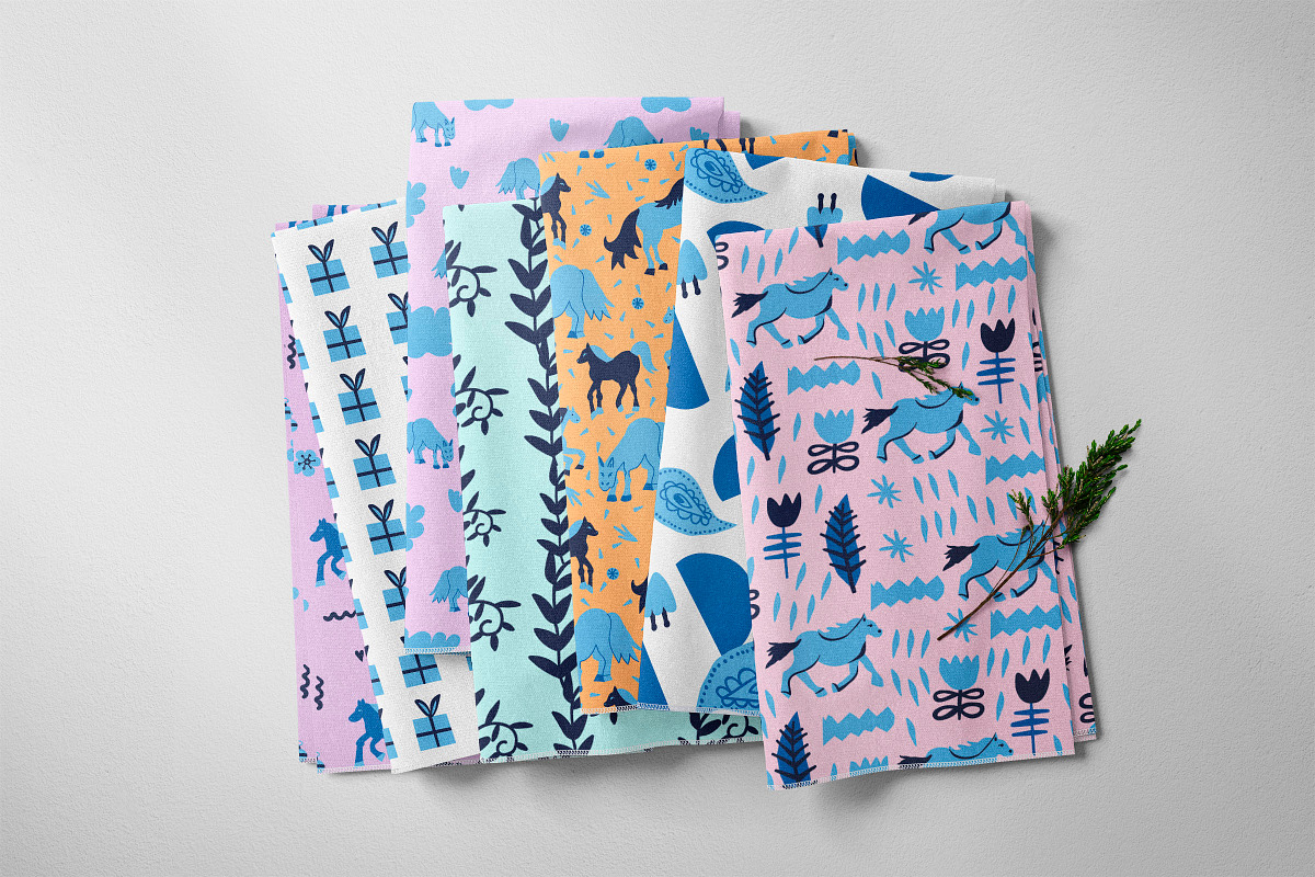 Christmas horse pattern svg, a Pattern Graphic by Lucyinyourheart (Photo 2 of 10)