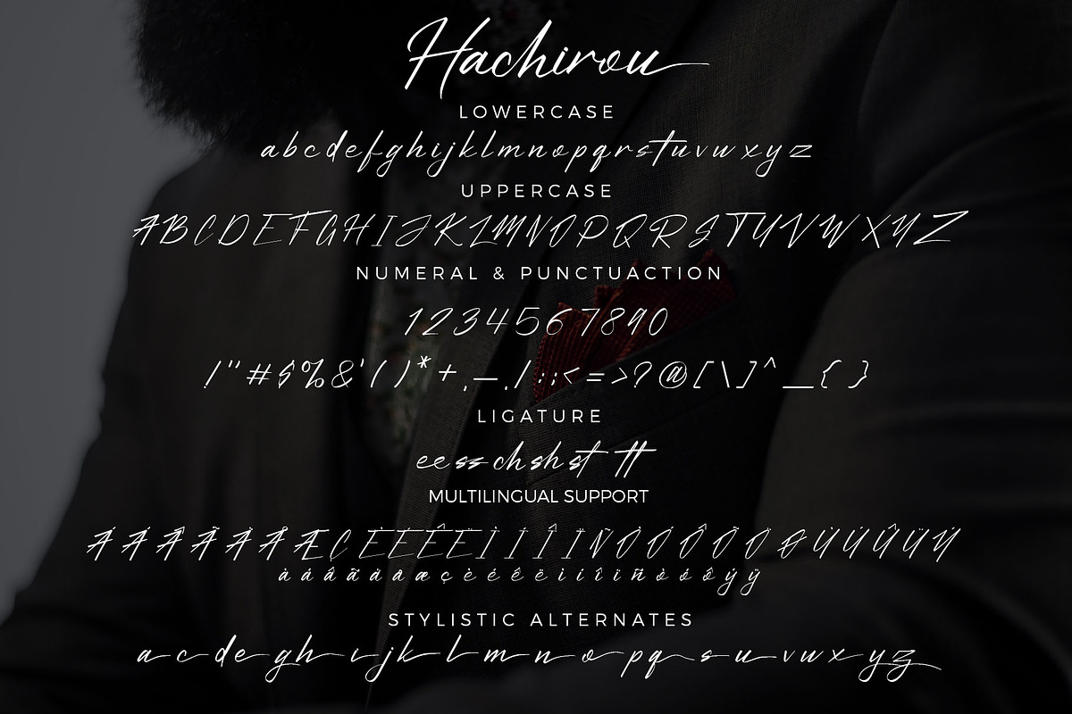 Hachirou - Signature Font preview 7