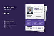 Fortivest Insurance - Resume, a Resume Template by Esensifiksi.studio (Thumbnail 1 of 3)