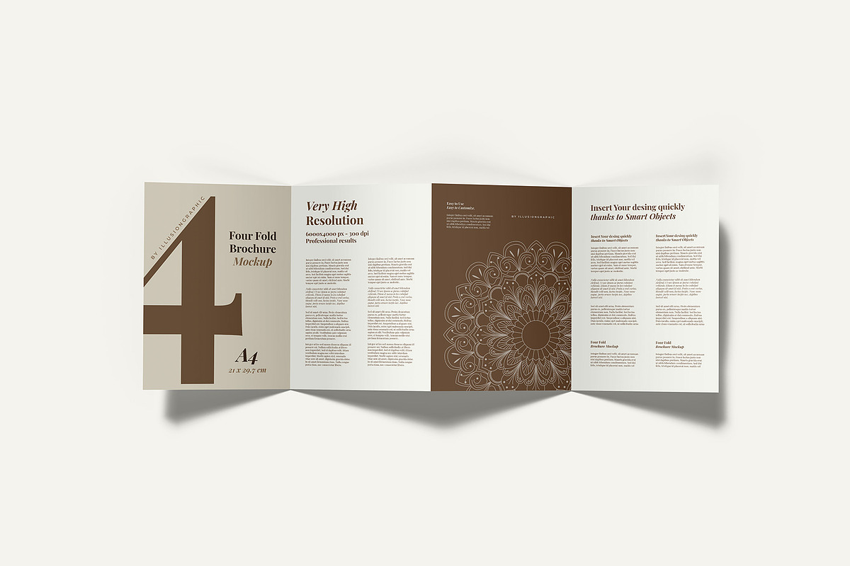 4 Fold A4 Brochure Mockup, an Advertising Mockup by Illusiongraphic (Photo 4 of 21)