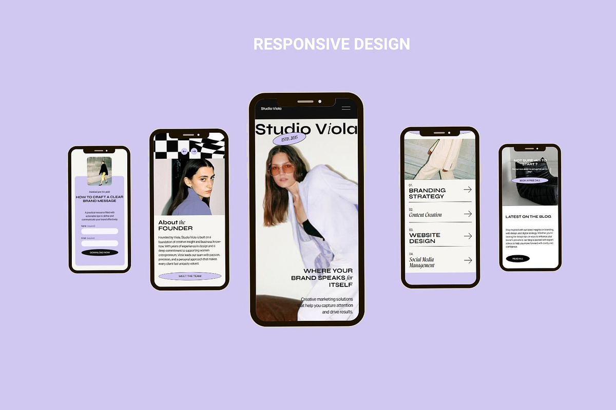 Purple Squarespace 7.1 Template, a Websites & App Template by Row Creative (Photo 5 of 10)