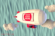 Cartoon Airship Low Poly, a Cars & Vehicle 3D Model by Low Poly Lab (Thumbnail 3 of 7)