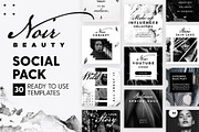 Noir Beauty - Social Pack, a Social Media Template by The Wedding Shop (Thumbnail 1 of 7)