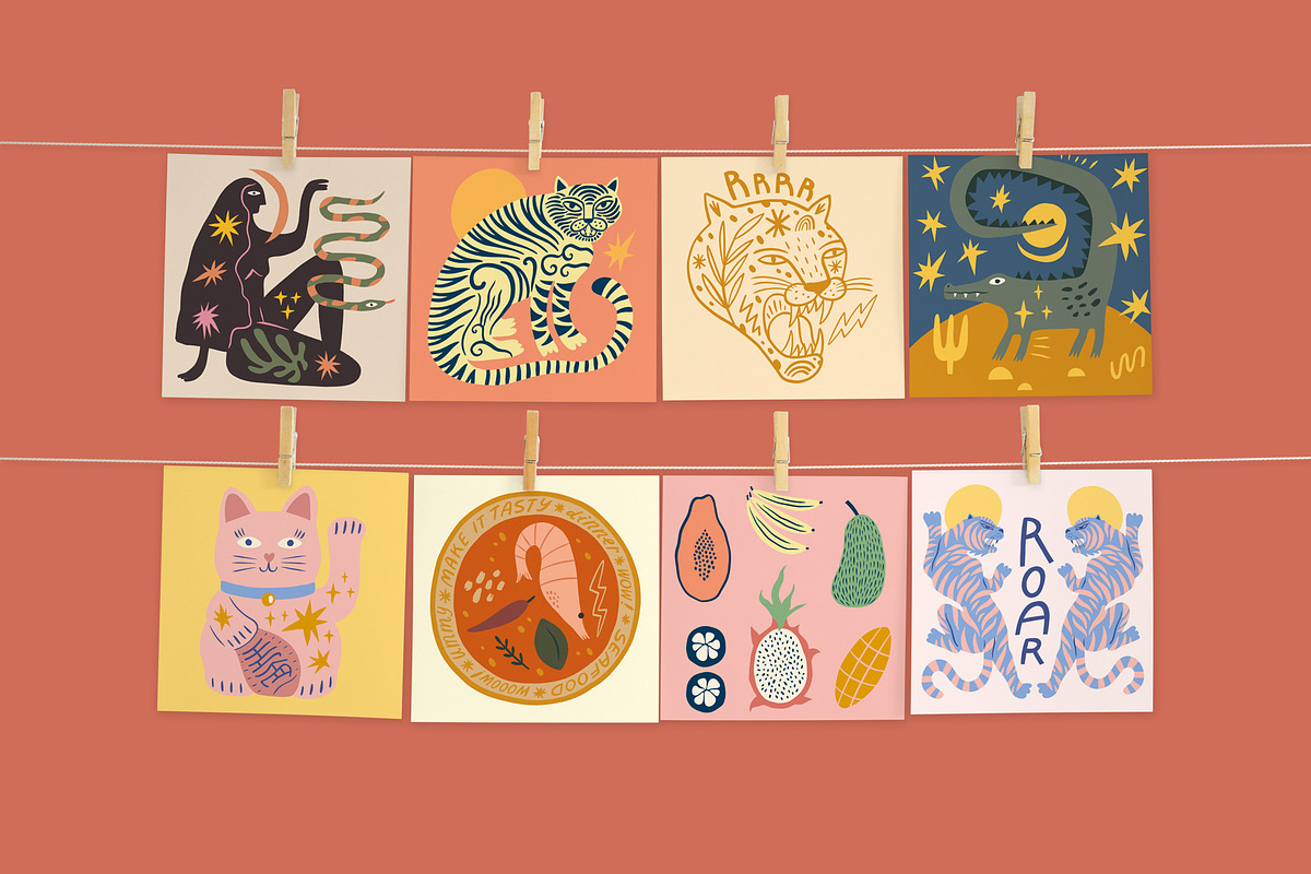 Asian Trip Bundle, an Animal Illustration by Annie Konst (Photo 4 of 23)