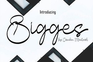 Bigges, a Handwritten Font by Canden Meutuah