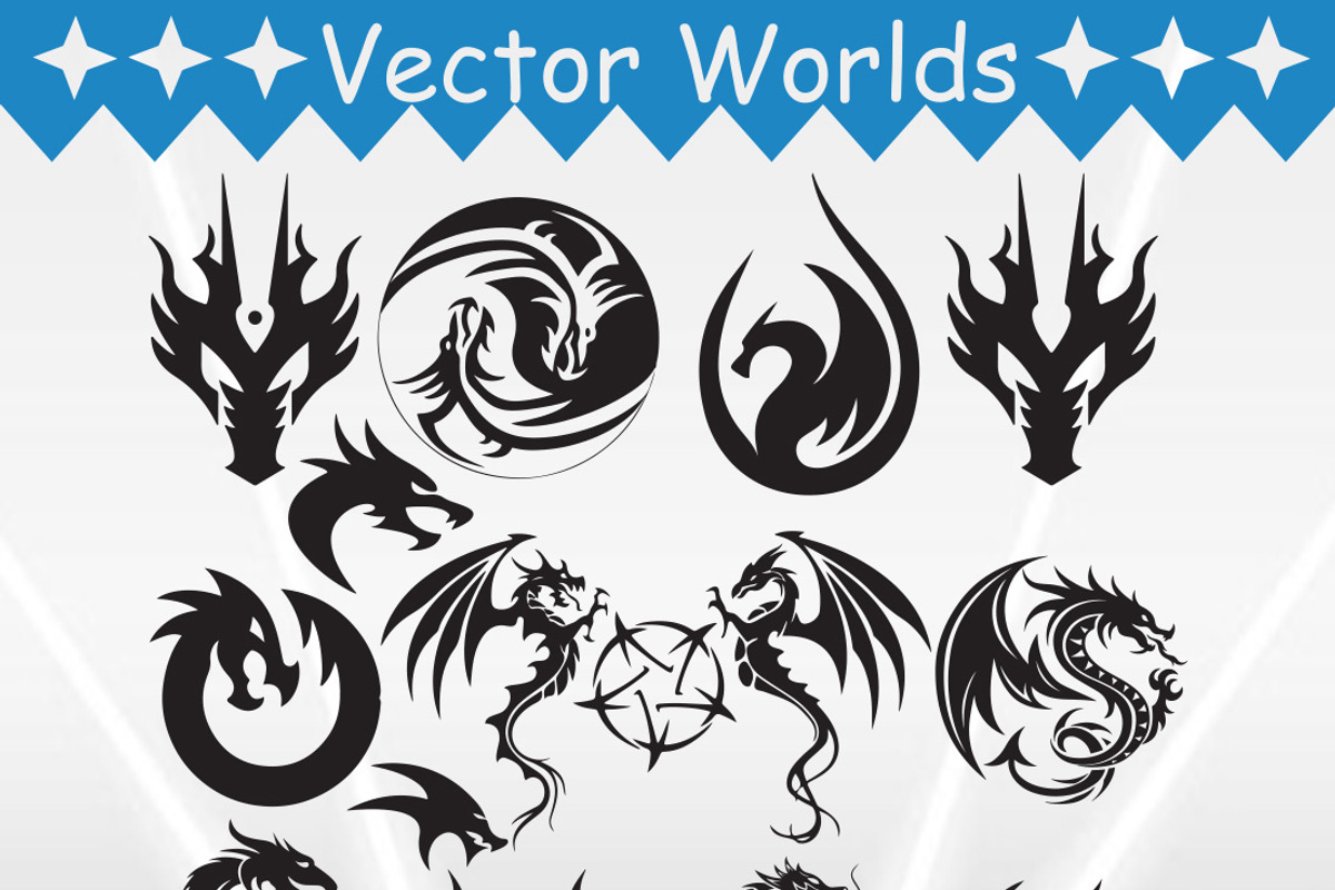 The Dragon Symbol SVG,The Dragon SVG, an Object Graphic by VectorWorlds (Photo 3 of 3)