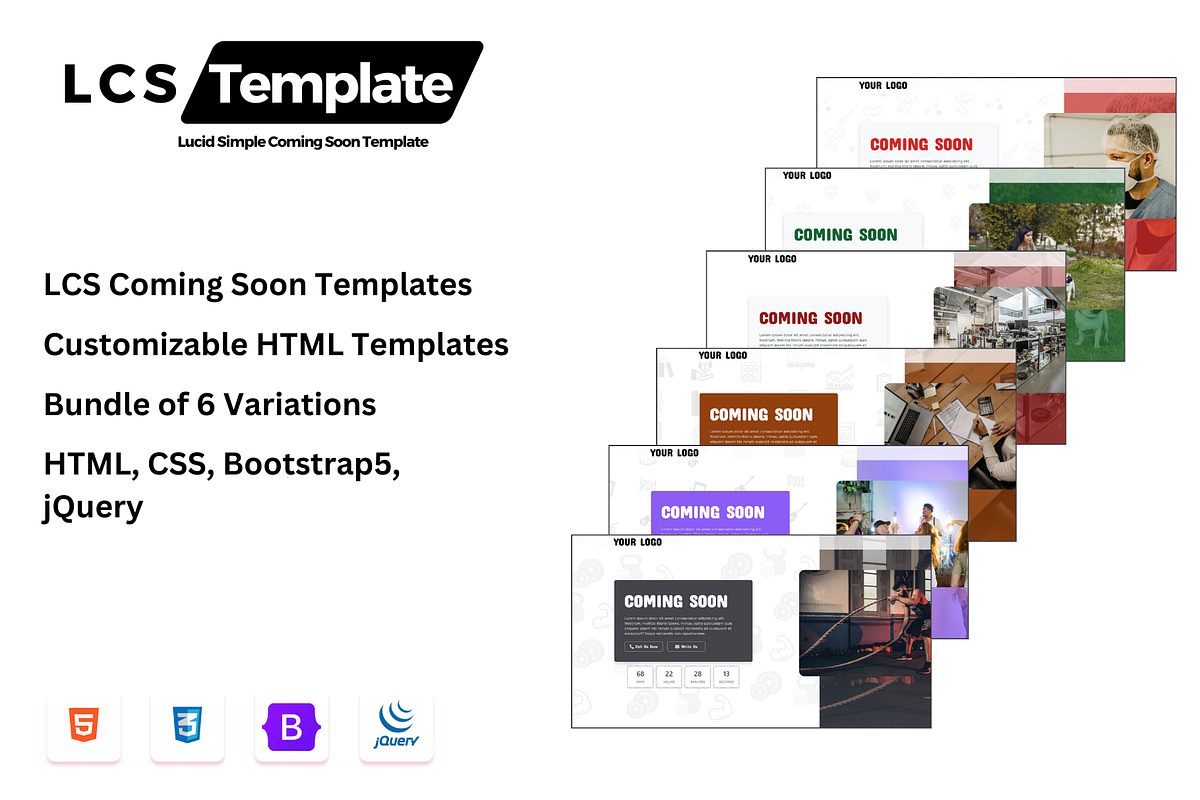 LCS Coming Soon Template, a Landing Page Template by Lucid_Solutions (Photo 1 of 8)