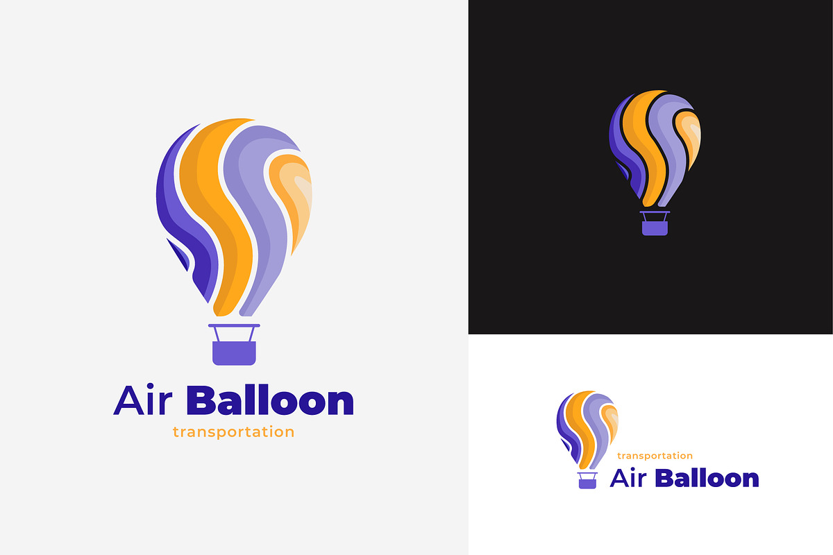 simple colorful air balloon logo, a Branding & Logo Template by Pyruos ID