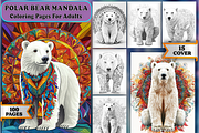 100 Polar Bear Mandala Coloring Page, an Animal Illustration by BrandlyTemplate (Thumbnail 5 of 5)