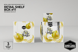 Retail Shelf Box 11 Packaging Mockup