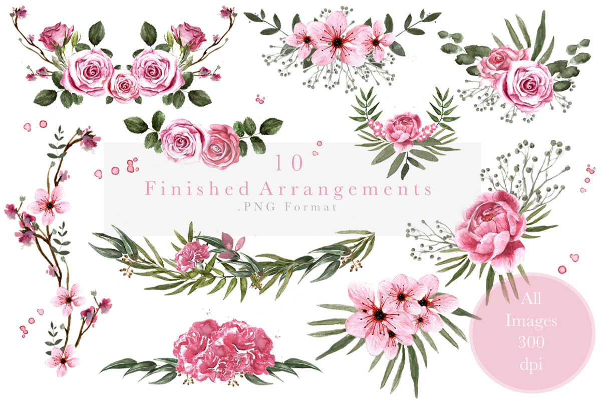 Pretty in Pink - Watercolour Florals, an Illustration by Sammy's Illustration (Photo 3 of 4)