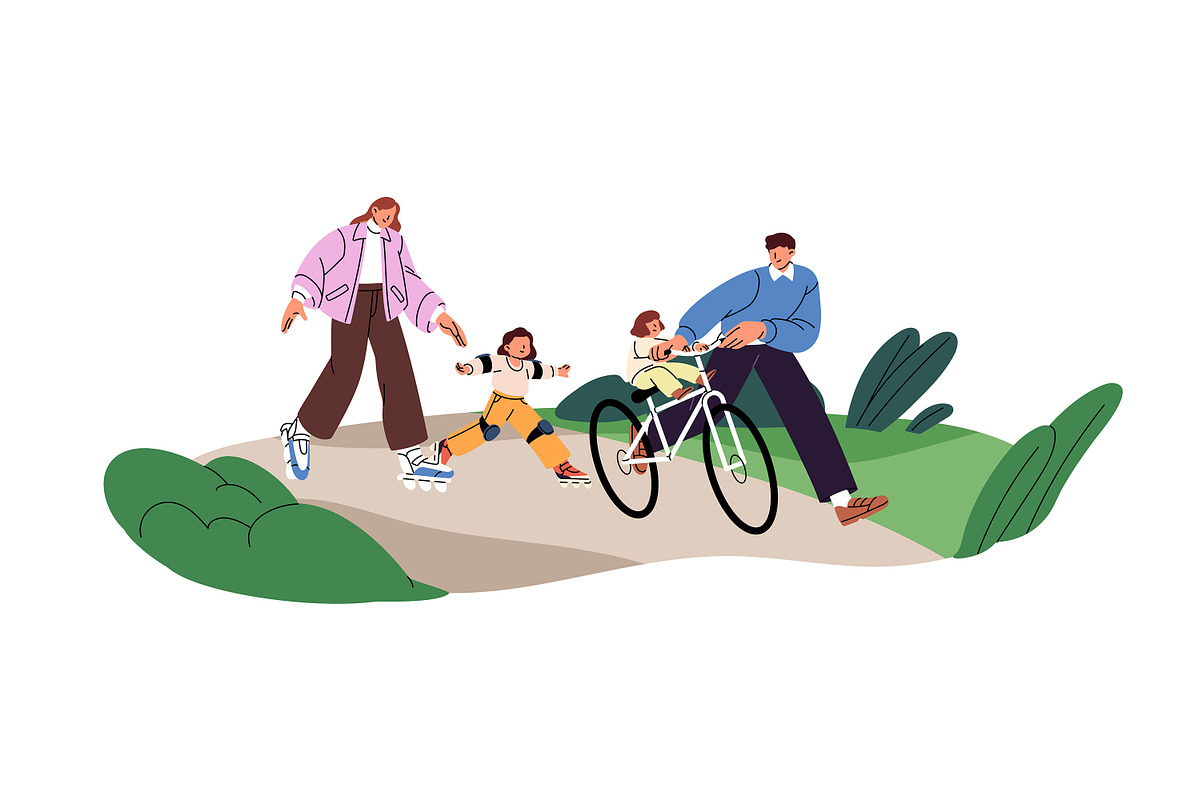 Families, parents & kids spend time, a Person Illustration by PaperTrident (Photo 5 of 9)
