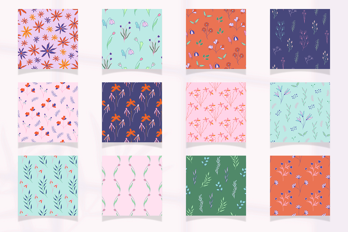 Hand-drawn floral clipart & patterns, a Decorative Illustration by CapriceMeDesigns (Photo 8 of 18)