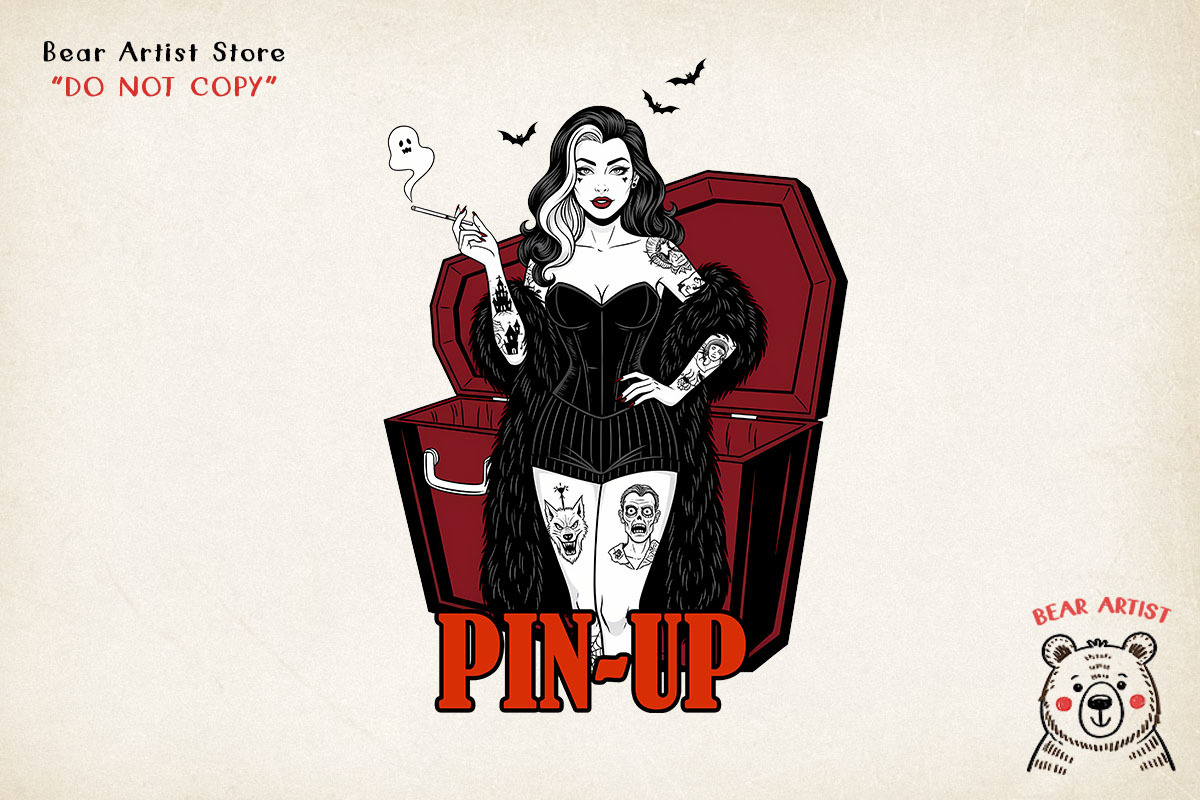 Pinup Grease Monkey, Sublimation PNG, a Graphic by GlitterCraft (Photo 31 of 42)