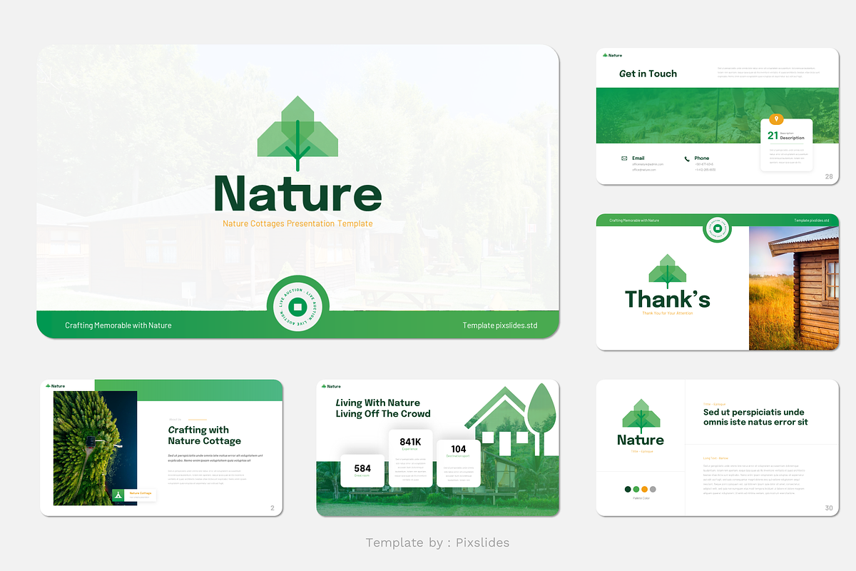 Nature Cottages PowerPoint, a Presentation Template by Pixslides (Photo 5 of 5)