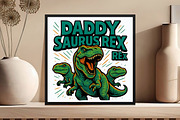Daddysaurus-Rex Sublimation PNG, an Illustration by DreamCafeArt (Thumbnail 6 of 7)