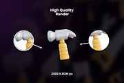 Construction Tools 3D Icon, an Object Graphic by Artnivora.Std (Thumbnail 2 of 4)
