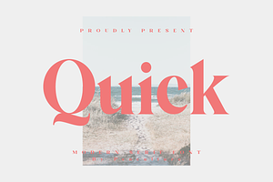 Quick - Modern Serif Font