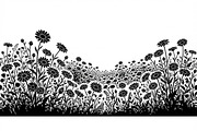 60 Daisy Flower Field Silhouette, a Seasonal Illustration by Amazin_art (Thumbnail 19 of 22)